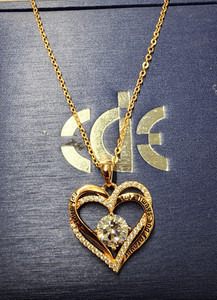 Authentic CDE Rose Gold Plated I Love You For Always & Forever Heart Necklace 17.5"+2"