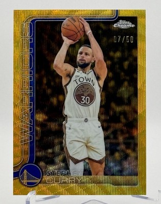 2025-26 Topps Chrome Update Basketball - Stephen Curry #14 WAVE GOLD /50