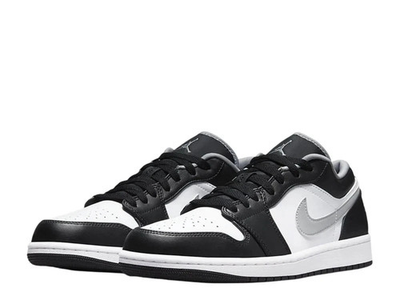 #ad Nike Air Jordan 1 Low 553558 040 Black White Grey Leather Sneakers For Men Women $360.00