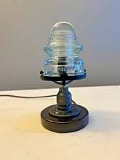 Vintage Hemingray eletrical insulator lamp