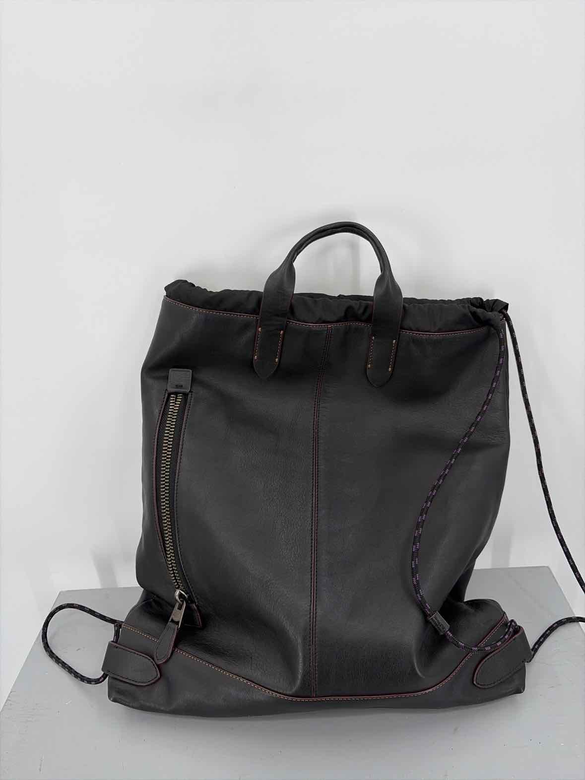 Coach Black Embroidered Drawstring Backpack - image 2