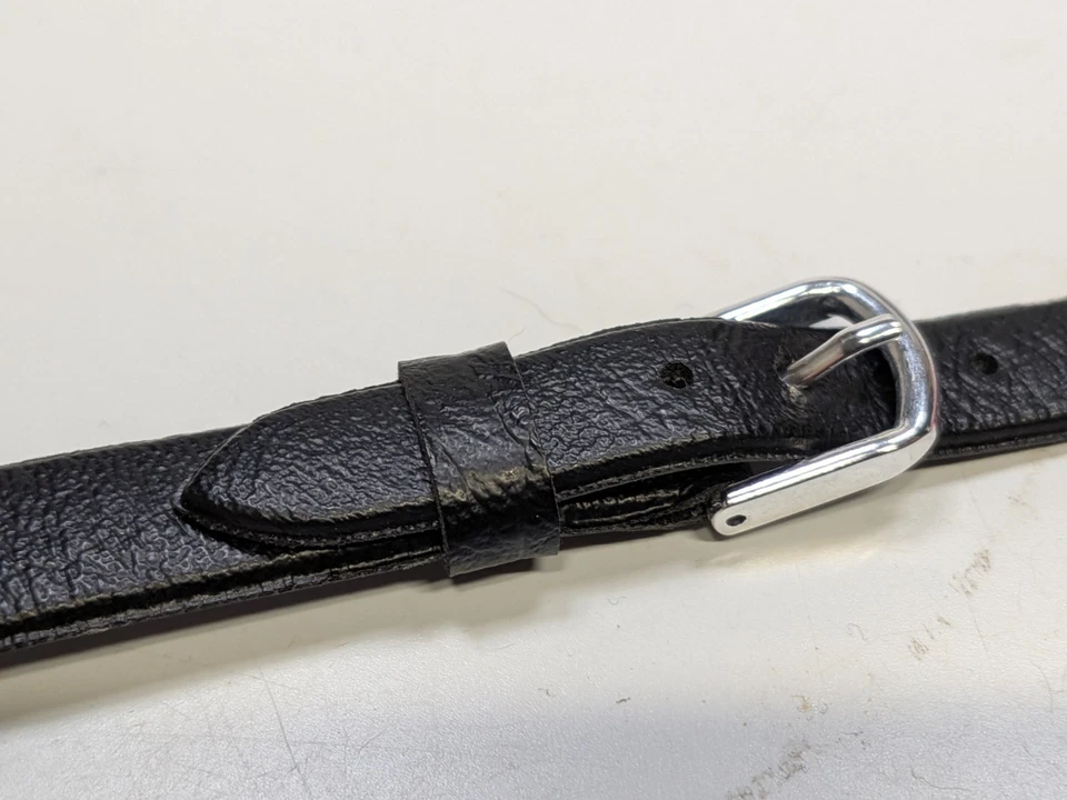 NOS LORUS V821-0120 LADIES BLACK 13MM REPLACEMENT LEATHER WATCH BAND ZK023 - Image 2 of 4