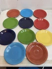 Lot of 11 fiesta Fiestaware Salad Plates 7 1/4”