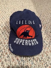 Vintage RARE 1990's Geelong SuperCats Cap Hat NBL Australia Basketball Hat