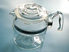 Vtg Pyrex Flameware Percolator 6 Cup Coffee Pot MCM 7756 B Body & Lid Only