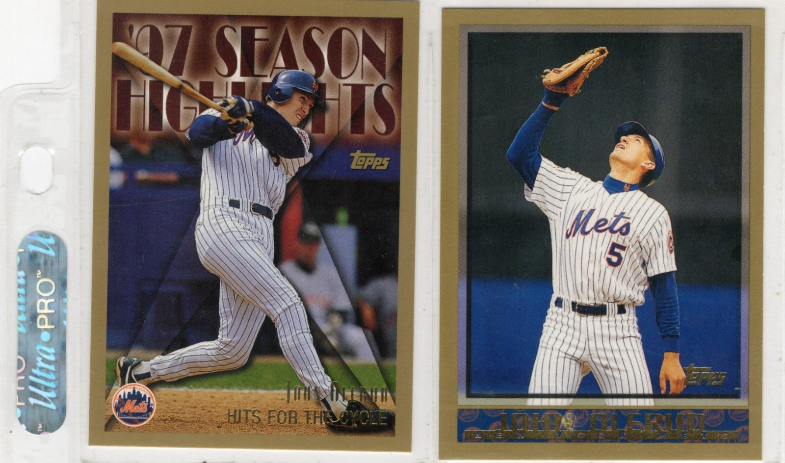 Mets Topps  John Olerud 2 cards 1998 Base #324 &  SH #477
