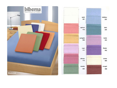 Biberna Biber-Betttuch ohne Spanngummi - Haustuch in 220 x 270 cm Creme Beige