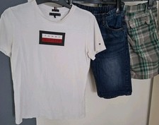 🌞 Tommy Hilfiger H&M Set T-Shirt Gr. 164 + 2× Shorts Gr 158-164 guten Zustand🌞