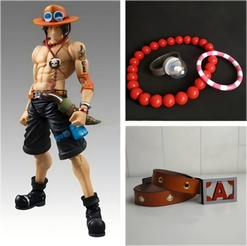 Anime ONE PIECE Portgas D Ace Cosplay Necklace Bracelet Pointer