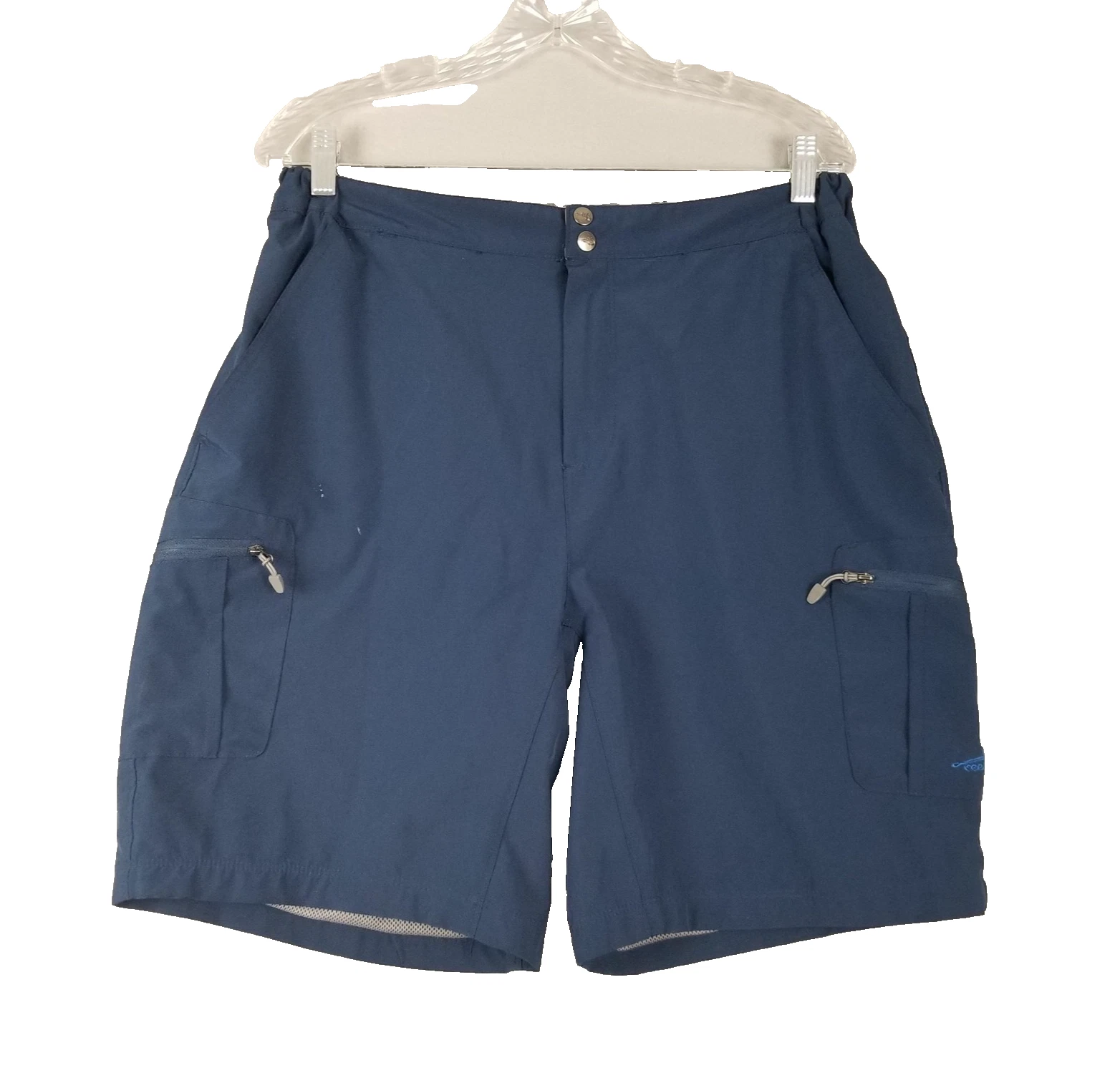 Reel Life Shorts Mens Large Stretch Cargo Outdoor Zip Pocket Polyester Blend