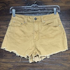 Rewash Women's Cut-Off Shorts - Yellow, High-Rise - 3" Inseam Size 3 Juniors