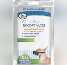 New In Package Four Paws Walk-About Quick-Fit Dog Muzzle 0-XX-Small Black