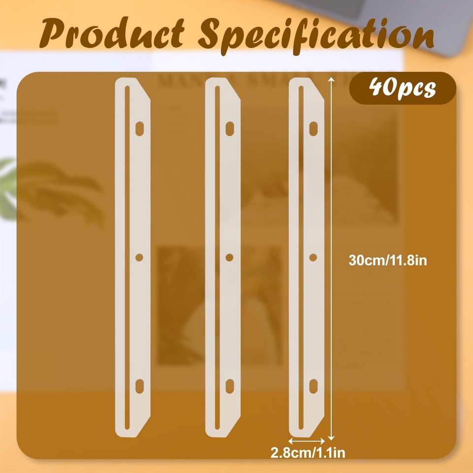 40Pcs Magazine Holders for Binders, 3 Hole Punched Plastic Clear | eBay