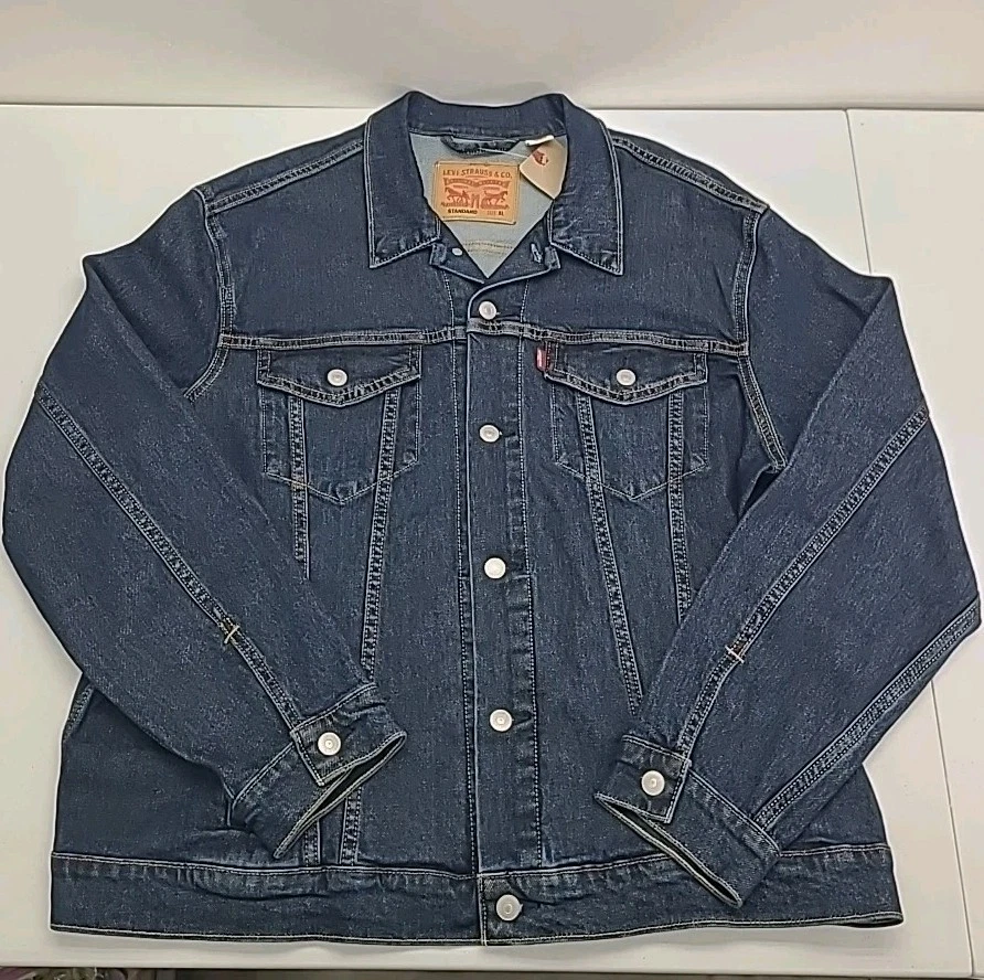 Levi's Men's Denim Button Up Jacket Men's Dark Stonewash Size XL 723342761