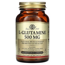 L-Glutamine, 500 mg, 100 Vegetable Capsules