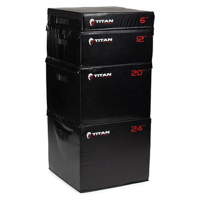 #ad Titan Fitness Stackable Soft Foam Plyometric Box Set 6in 12in 20in 24in $660.99