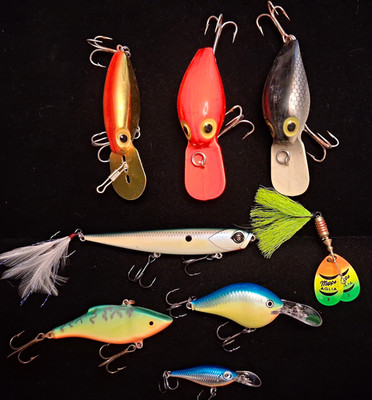 Mepps, Rapala ,hot n tot Mixed Lot magnum wiggle wart UL Shad 04