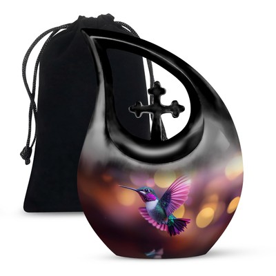 Playful Humming Bird Urns for Human Ashes Adult Dad, Funeral Urn (10 Inch)