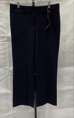 Ann Taylor Loft Womens Navy Solid Marisa Trouser Pants 4S 16743274