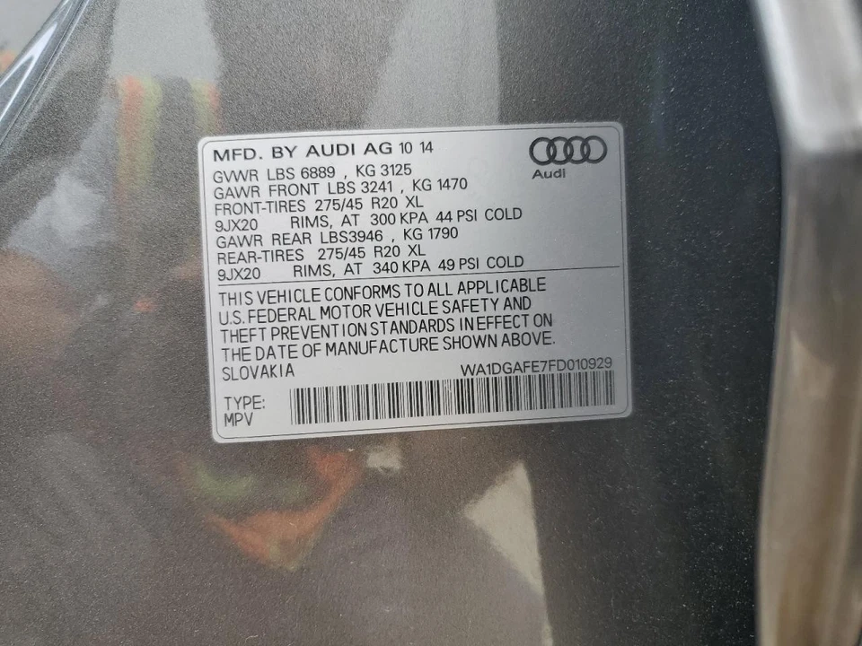 Used Rear Left Door Interior Trim Panel fits: 2015 Audi Q7 Grade A Foto 3 de 4