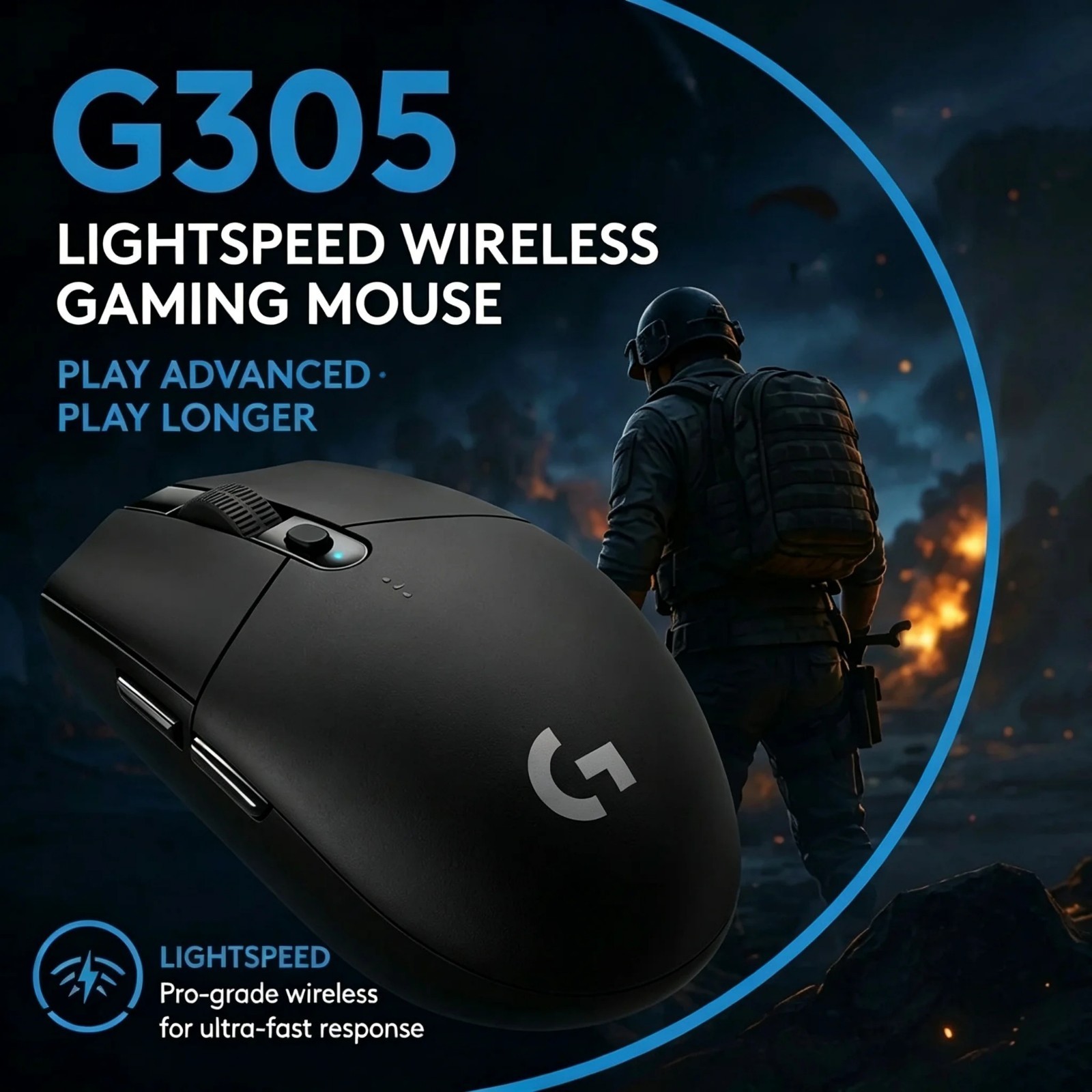 Genuine Logitech G305 LIGHTSPEED Wireless Gaming Mouse High Performance PC White