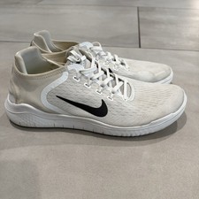 Nike Free RN 2018 White Black Size 12 942836-100 Running Athletic Shoes