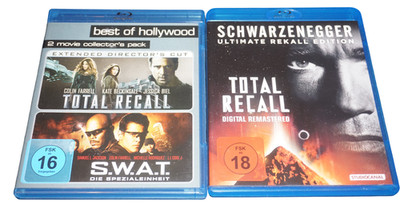 Total Recall [Blu-ray] + Remake + S.W.A.T mit Colin Farrel.Arnold Schwarzenegger