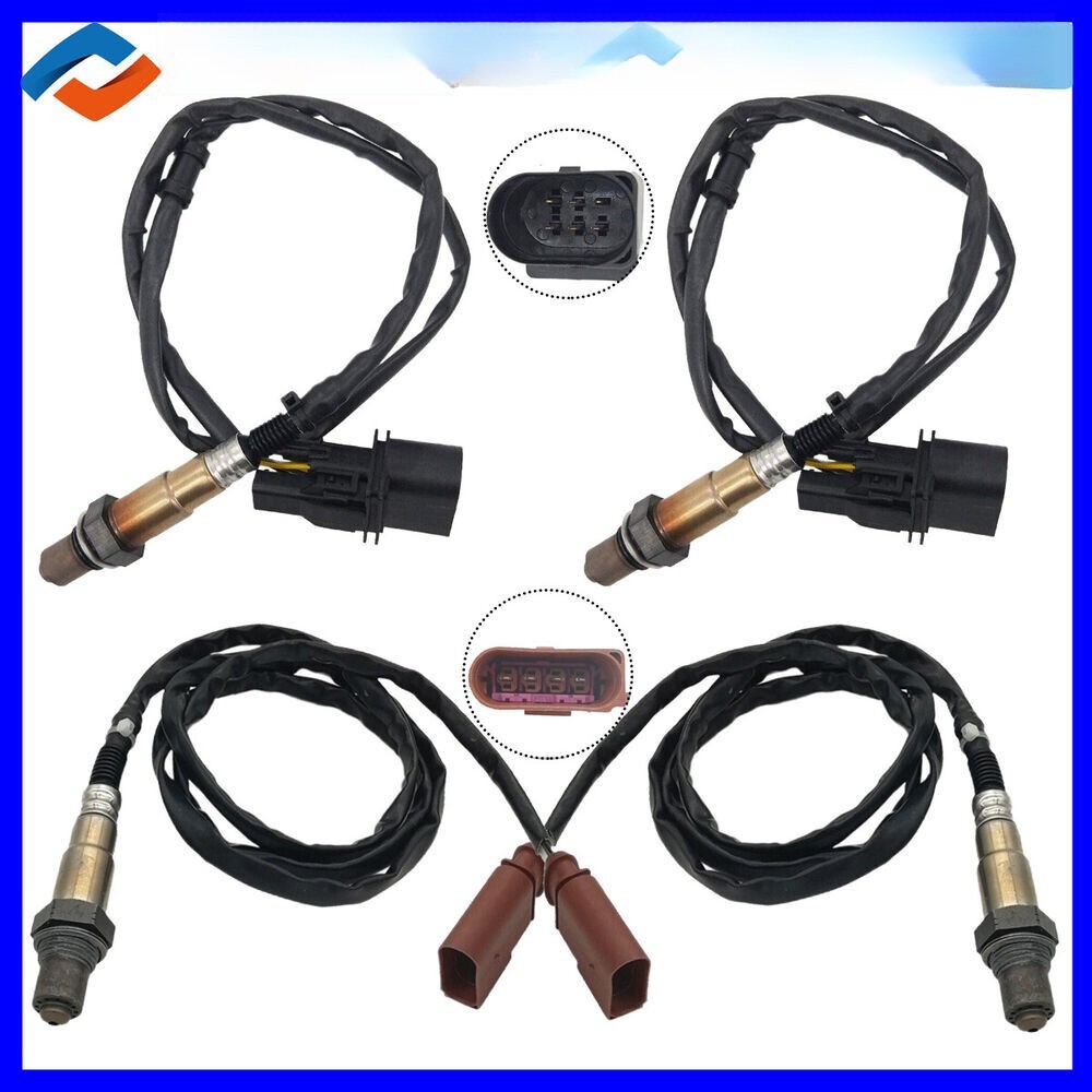 4PCS Oxygen Sensor For VW Touareg 04-07 Audi A8 Quattro 4.2L Upstream+Downstream