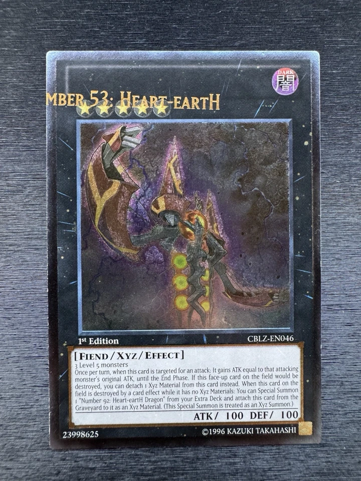 YuGiOh! Number 53: Heart-Earth CBLZ - Error Misprint Name Shift Ultimate Rare - Image 2 of 4