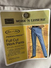 Vintage Sears Mens Pants 42 X 32 Perma-Prest Workwear Work n Leisure NWT