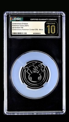 Pokémon Center ETB Celebrations 25th Annivers Coin Pikachu CGC