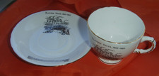 1862 -1962 BLAYDON RACES CUP & SAUCER SET SUTHERLAND H M BONE CHINA FINE RARE