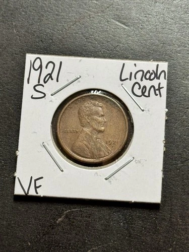 1921 S Lincoln Wheat Cent Penny VF Very Fine Better Date 1c Coin (Raw18897)