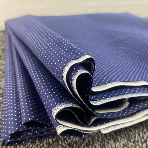 Navy Blue w/ Tiny White Polka Dots Cotton Quilt Fabric 4 yards 23" x 45" Vintage - Picture 6 of 7