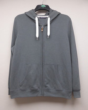 M S Collection Grey Mix Zip Through Hoodie Size UK 20 Pockets Soft