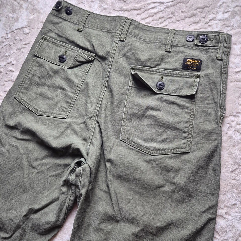Carhartt WIP Fatigue Pant Olive Green Military Utility Trousers W31 L34 Vietnam - Bild 1 von 4