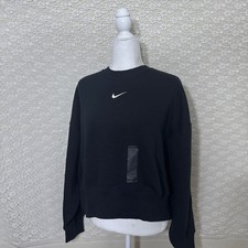 Nike Phoenix Fleece Crewneck Sweatshirt in Black
