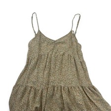 Urban Outfitters green floral mini babydoll dress