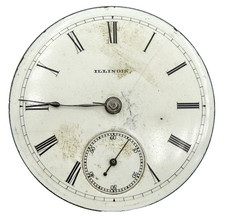 Antique 18s Illinois IWC Pocket Watch Movement