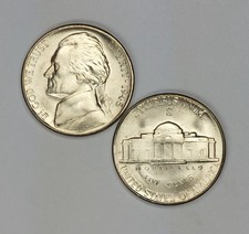 1945 S UNCIRCULATED JEFFERSON NICKEL CHOICE TO GEM BU  35% SILVER