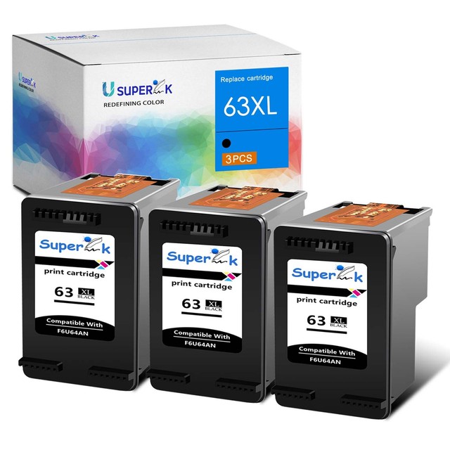 Compatible with HP 63XL DeskJet 2130 2131 2134 2136 3630 3PK Black Ink Cartridge Compatible with HP 63XL DeskJet 2130 2131 2134 2136 3630 3PK Black Ink Cartridge