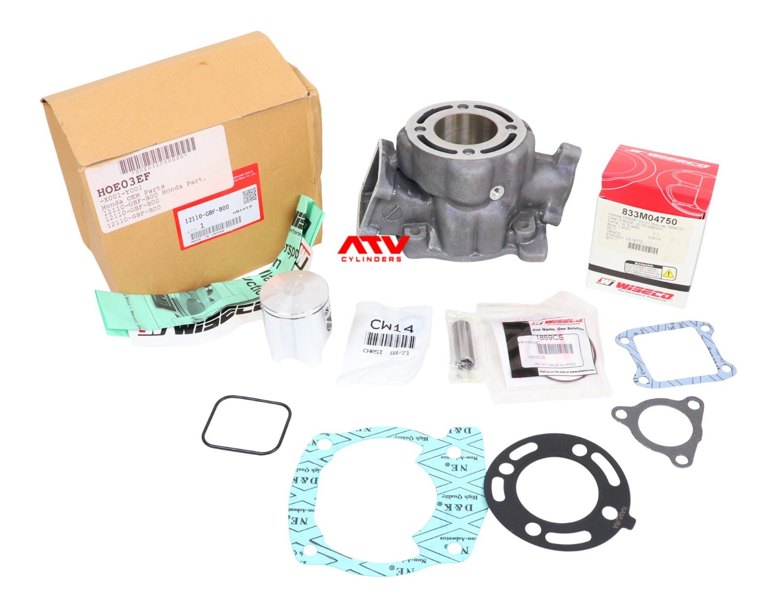 Genuine 20032004 Honda CR85R CR85 Cylinder Jug Topend Gaskets Piston