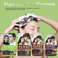 Bubble Plant Hair Dye Hair Care Pure Natural Herbal Hair Dye Shampoo Permanent