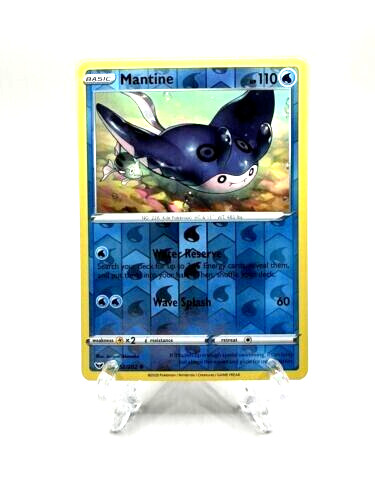 Mantine Reverse Holo Pokemon TCG Card 052/202
