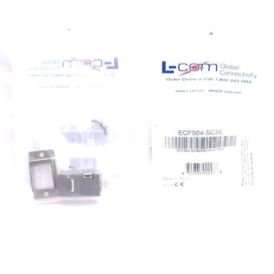 Lot of 2 L-com ECF504-SC5E Cat5e RJ45 Coupler, Panel Mount, RJ45 Female