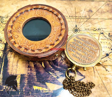 Vintage brass compass nautical personalized compass antique collectible gift