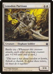Loxodon Partisan #12 Mirrodin Besieged Common MTG