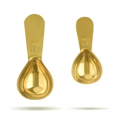 Coffee Scoop Gold Stainless Steel Coffee Spoons Set 1 tablespoon 15ml and 1 