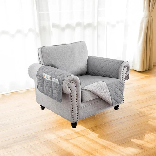 Sitz Sofabezug Wasserdicht Möbel Schonbezug mit Stauraum Sofakissen - Bild 44 von 50