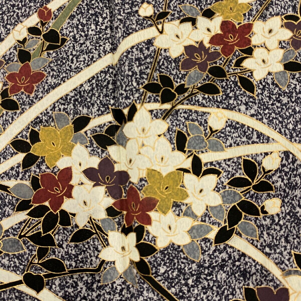 Visiting kimono Homongi Length 155Cm Sleeve 63Cm S Kikyo Shiba Gold